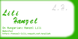 lili hanzel business card